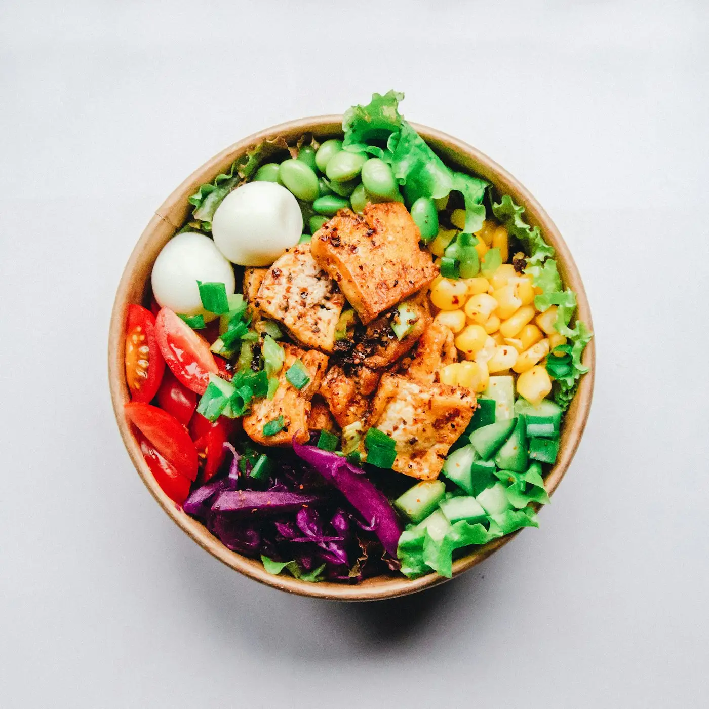 Salmon and vegetable bowl